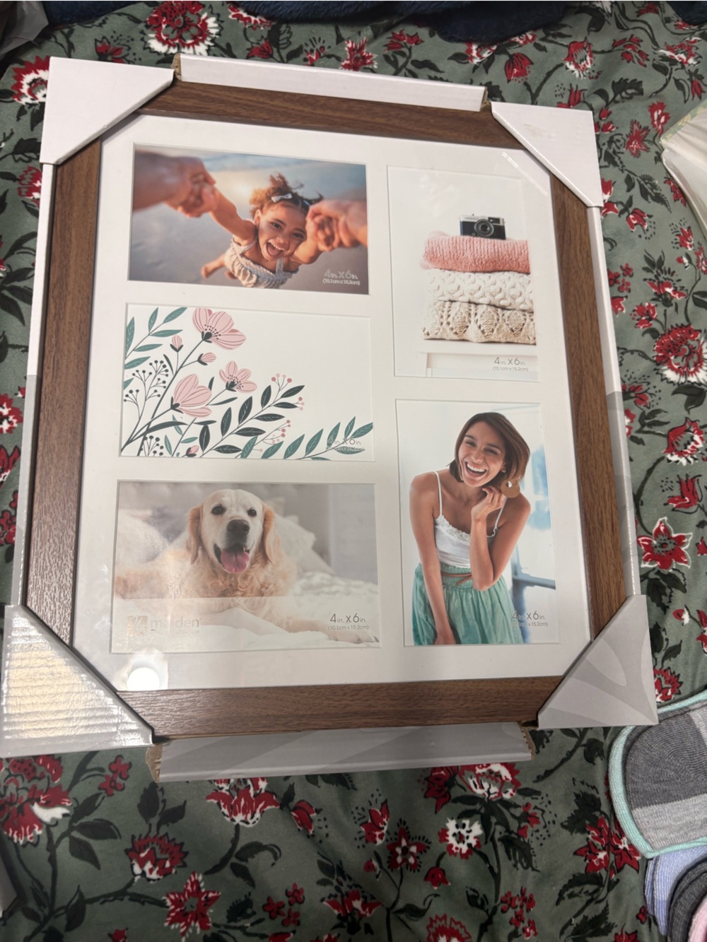 Wood Finish Multi-Opening Photo Frame - Brown